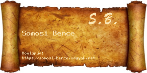 Somosi Bence névjegykártya